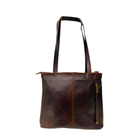 Gia Joss Leather Handbag Chocolate view 2