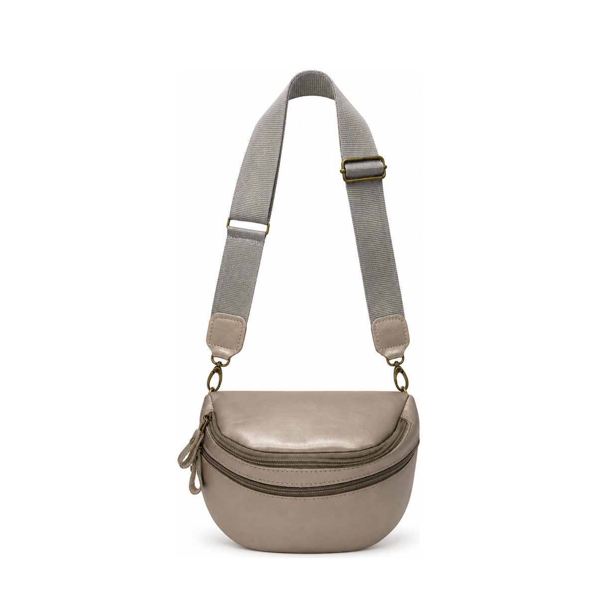 Gia Leather Lia Moon Bag Pewter view 1