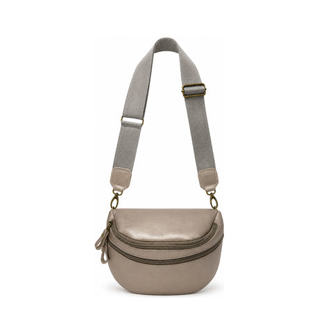 Gia Leather Lia Moon Bag Pewter view 1