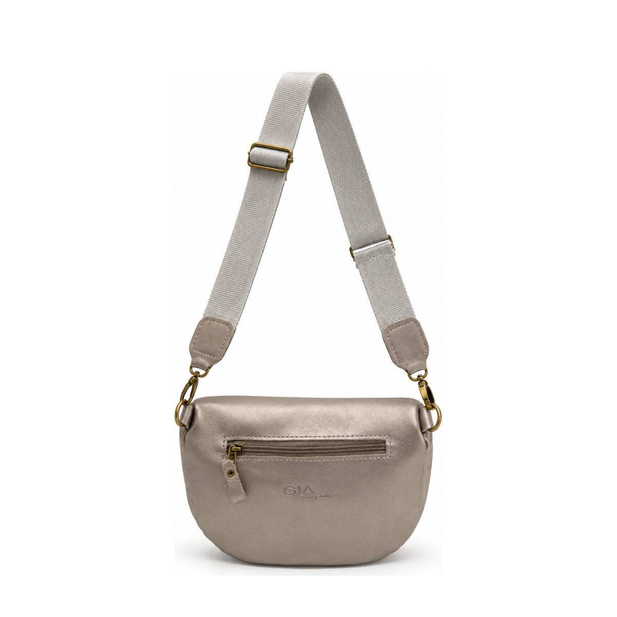 Gia Leather Lia Moon Bag Pewter view 2