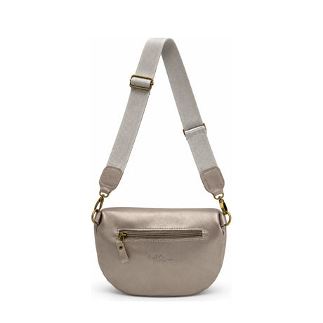 Gia Leather Lia Moon Bag Pewter view 2