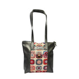 Gia Panel Tote Crochet Bag Pewter view 1