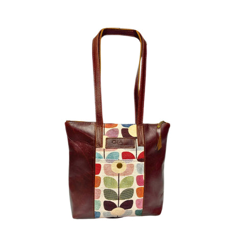 Gia Brown Panel Tote Tulip Bag Dark view 1
