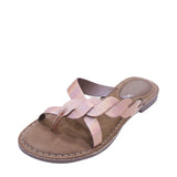 Gia Peach Metallic Twisted Slip-In - angled view