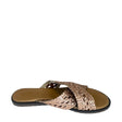 Gia Leather Weave Cross Over Sandal - Rosegold - view 2
