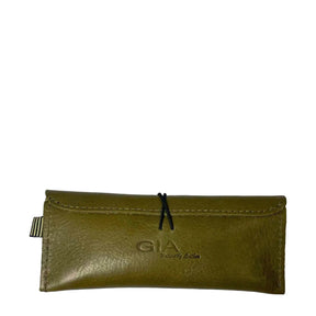 Gia Leather Sunglass Pouch Olive