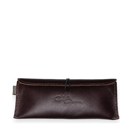 Gia Leather Sunglasses Case Brown view 1