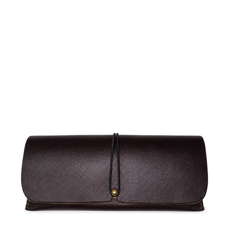 Gia Leather Sunglasses Case Brown view 2