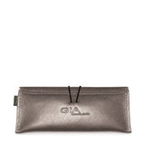 Gia Leather Sunglasses Case Pewter view 1