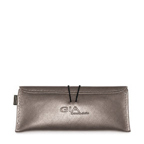 Gia Leather Sunglasses Case Pewter view 1