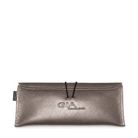 Gia Leather Sunglasses Case Pewter view 1