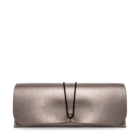 Gia Leather Sunglasses Case Pewter view 2