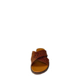 Gia Tan Leather Weave Cross Over Sandal front view
