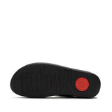 Fitflop Lulu Glossy Button Toe-Post Sandals - Black