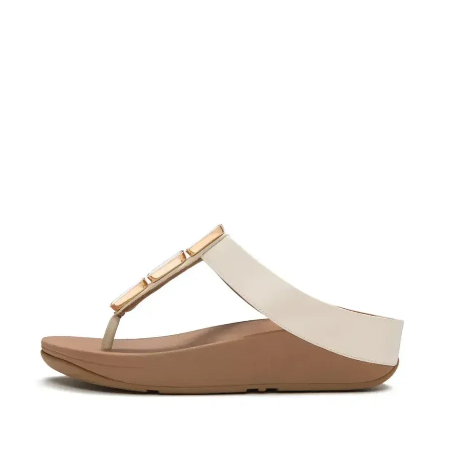 Fitflop Lulu Glossy Button Toe-Post Sandals - Paris Beige