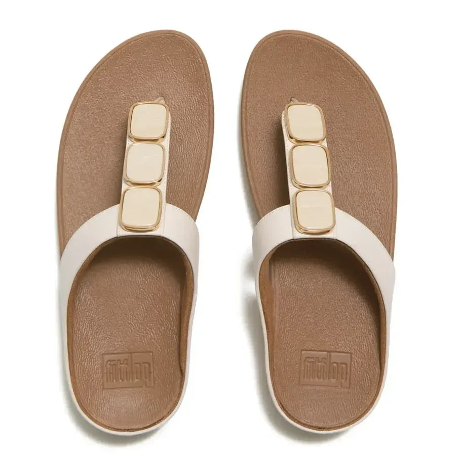 Fitflop Lulu Glossy Button Toe-Post Sandals - Paris Beige