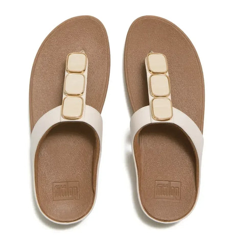 Fitflop Lulu Glossy Button Toe-Post Sandals - Paris Beige