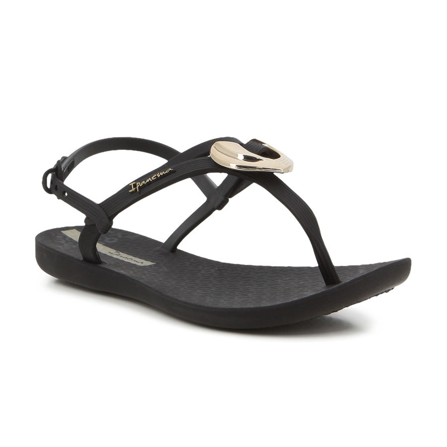 Ipanema Class Dreamy Sandal - Black Gold, front three-quarter view