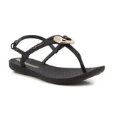 Ipanema Class Dreamy Sandal - Black Gold, front three-quarter view