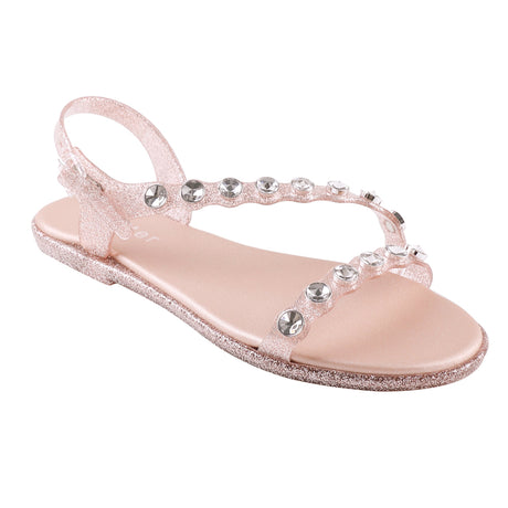 Holster Lola Sandal Clear Rose Glitter side view