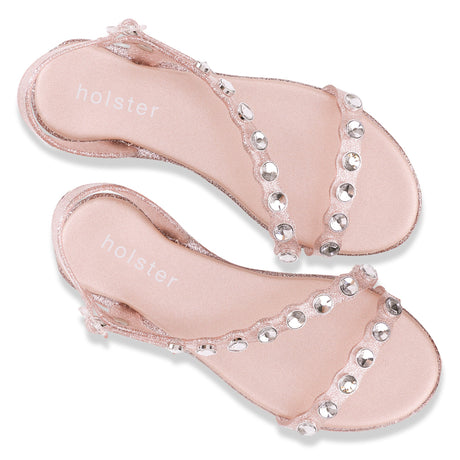 Holster Lola Sandal Clear Rose Glitter detail view