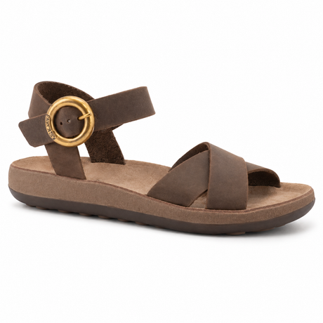 Fantasy Sandals Marieva Sandal - Brown, outer three-quarter view
