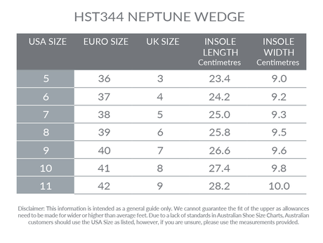 Holster Neptune size guide