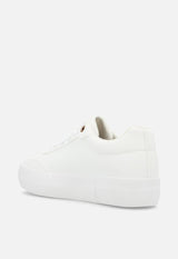 Pierre Cardin Floral Lace Up Sneaker - White