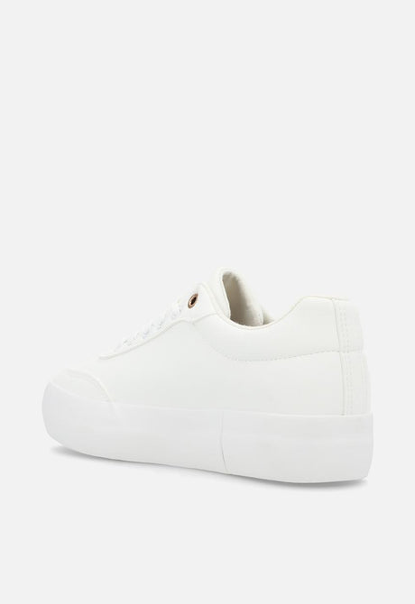 Pierre Cardin Floral Lace Up Sneaker - White