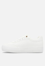 Pierre Cardin Floral Lace Up Sneaker - White