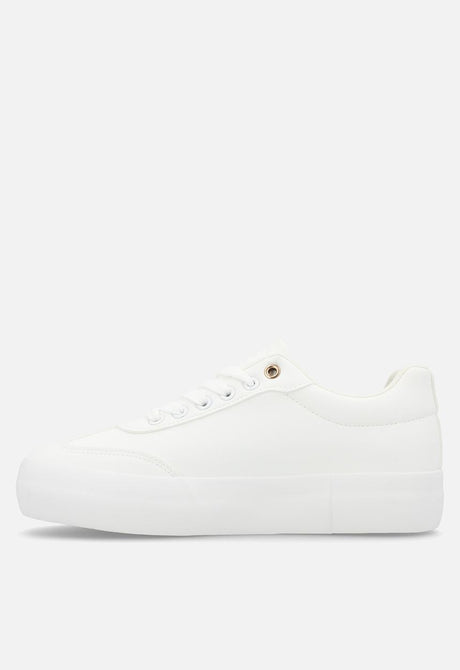 Pierre Cardin Floral Lace Up Sneaker - White