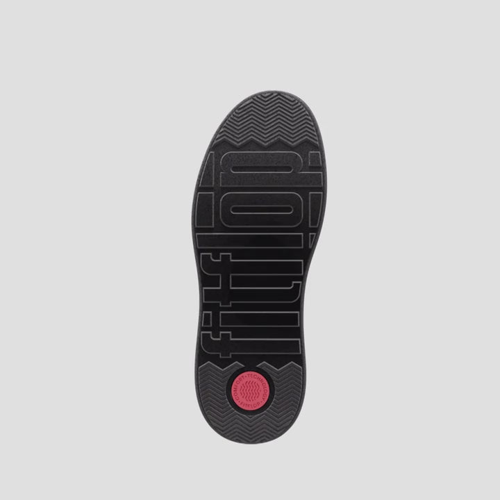 Fitflop F-MODE Leather Flatform Fisherman Sandals - Black
