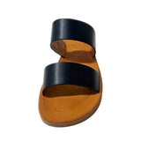 Double Strap Comfort Slip In - Black - front view