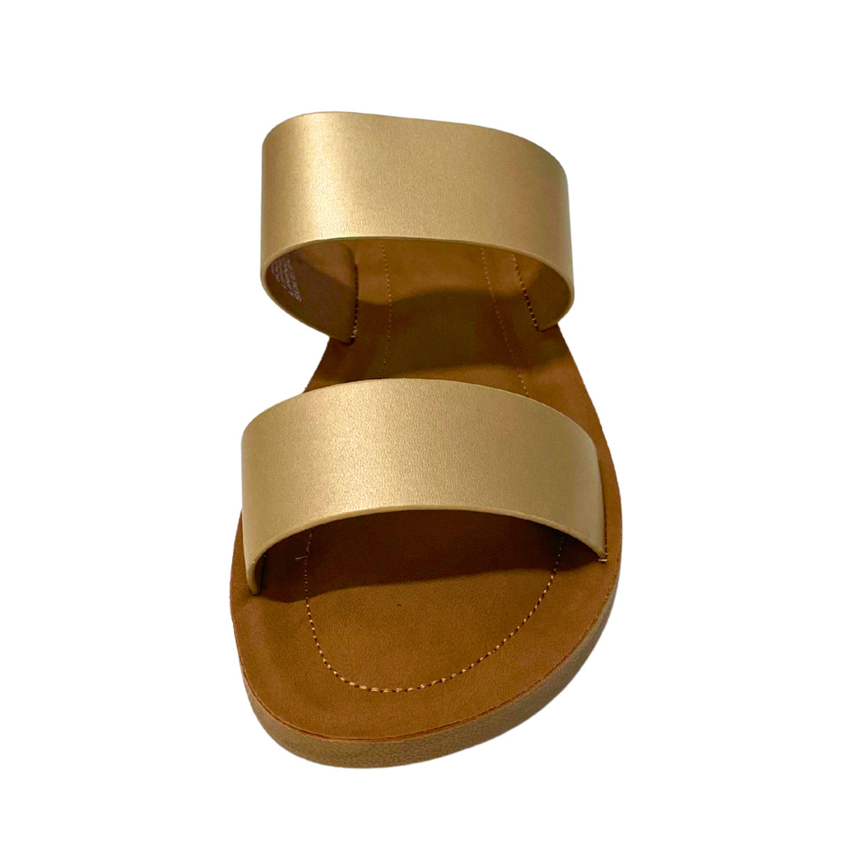 Double Strap Comfort Slip In - Gold - front view