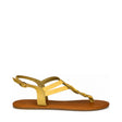 Andreoli Leather Intertwined Slingback - Stone, right-facing side profile