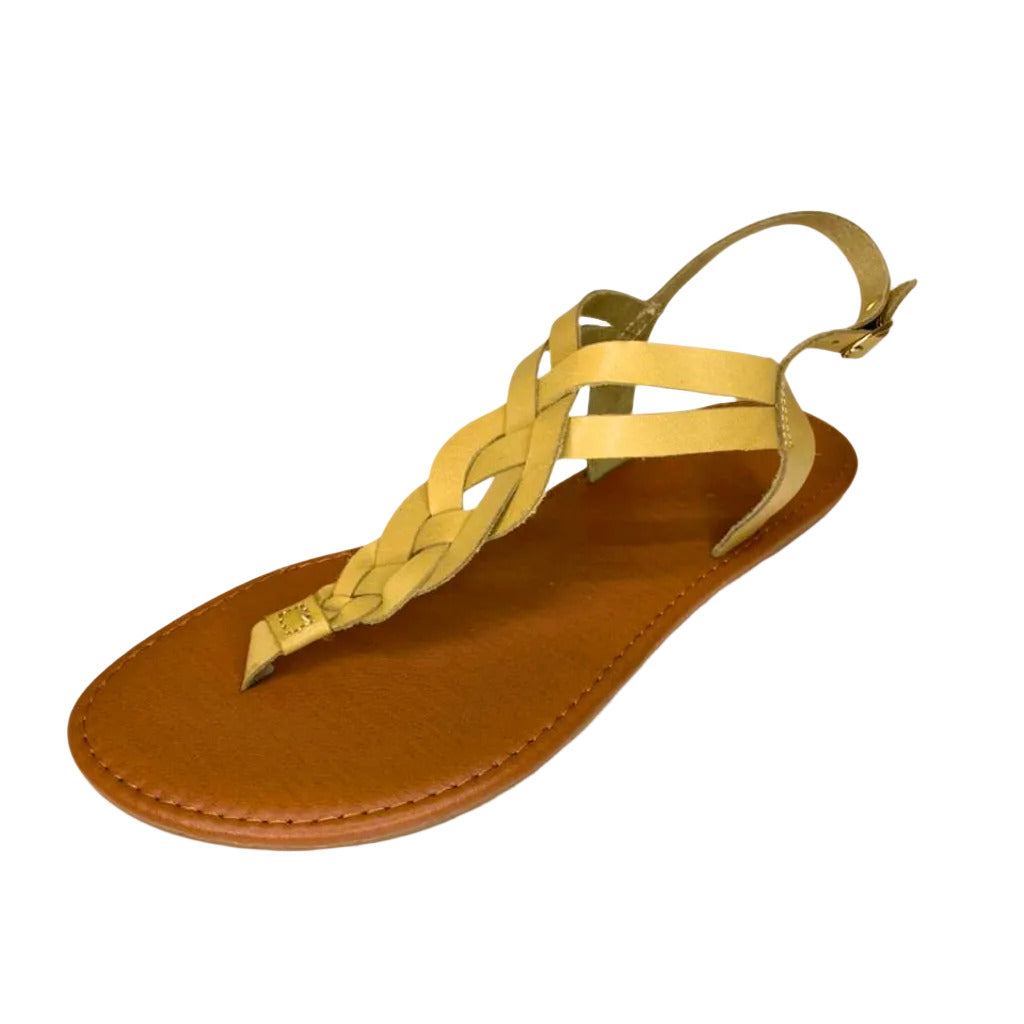 Andreoli Stone Leather Intertwined Slingback – product image 1