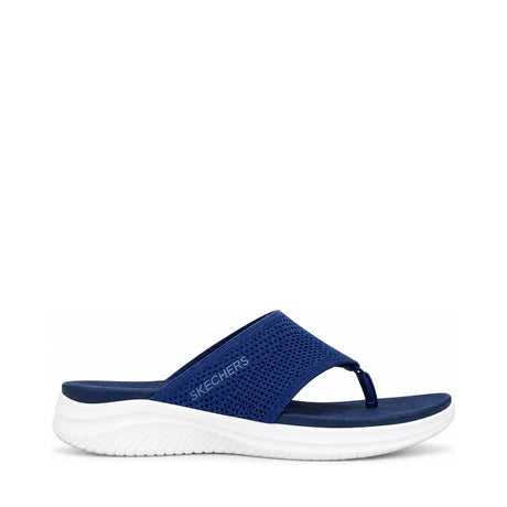 Skechers Ultra Flex 3.0 Sandal - Navy, right-facing side profile