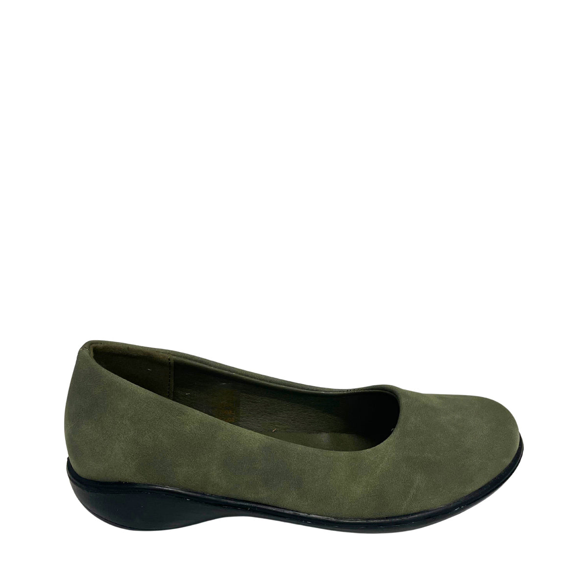 Footflex Push In Flats - Olive, product view 1