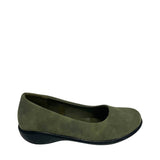 Footflex Push In Flats - Olive, product view 1