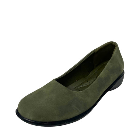 Footflex Push In Flats - Olive, product view 2