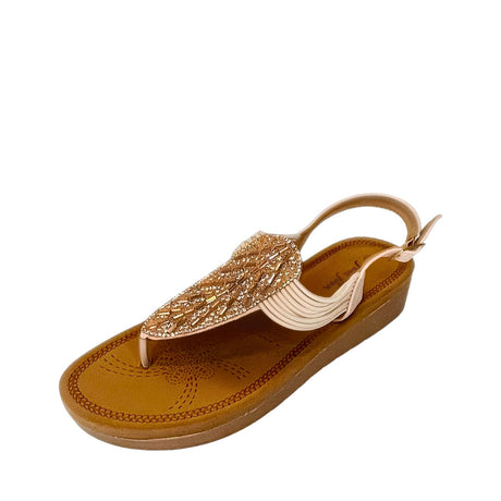 Footflex Mink Flatform Toe Thong Sequin Sandal – product image 1