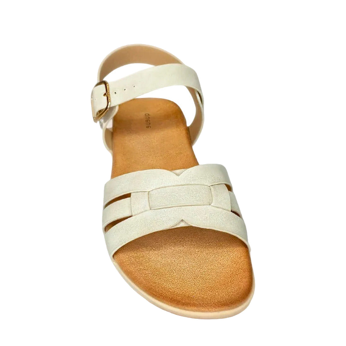 Queue 3 Strap Sandal - Ice - front view