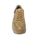 Detailed Lace Up Sneaker - Beige - front view