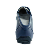 Geena Moccasin With Gold Detail - Navy - rear view