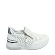 Side Zip Slip On Sneaker - White - right-facing side view