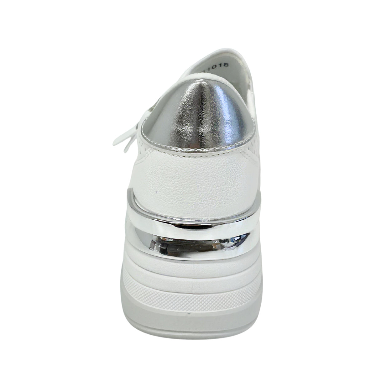 Side Zip Slip On Sneaker - White - rear view