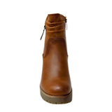 Savoy Chunky Block Heel Boot - Camel, front view