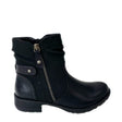 Savoy Combo Ankle Boots with Side Zip Detail Black, view 1