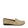 Savoy Slip On Moccasin - Gold Metallic, right-facing side view