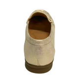 Savoy Slip On Moccasin Gold Metallic rear view